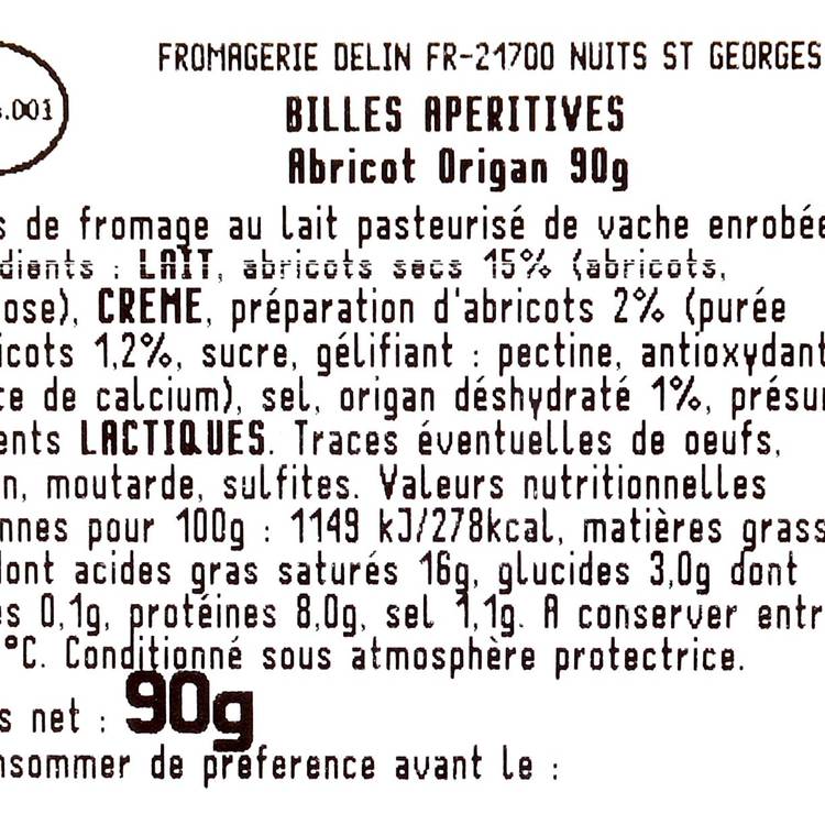 Les Billes de fromage apéritives abricot et origan - 3