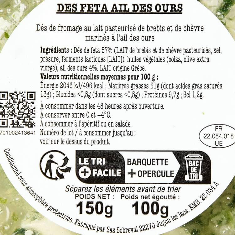 Les Dés de féta marinés à l'ail des ours - 2