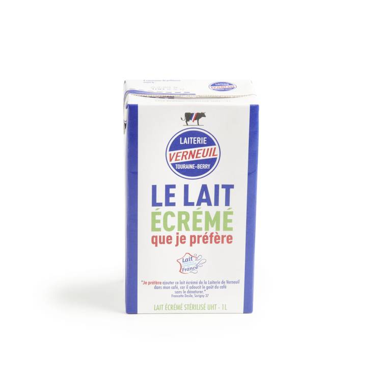Le Lait écrémé UHT  "Verneuil" - 2
