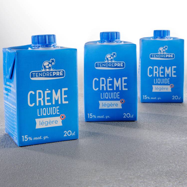 La Crème liquide légère UHT 15% 3x20cl "Tendre Pré" - 1