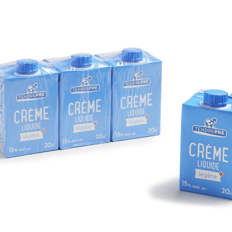 La Crème liquide légère UHT 15% 3x20cl "Tendre Pré" - 2