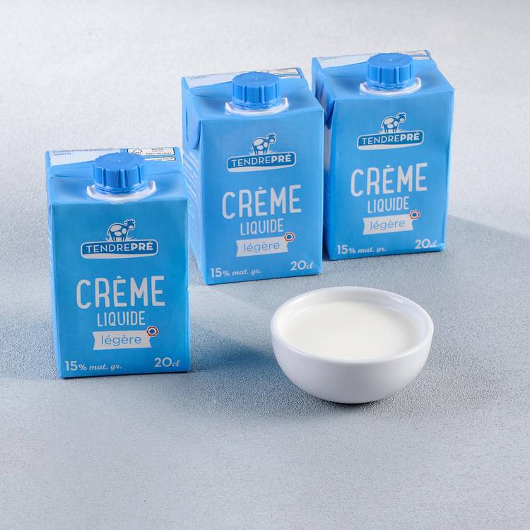 La Crème liquide légère UHT 15% "Tendre Pré" - 1