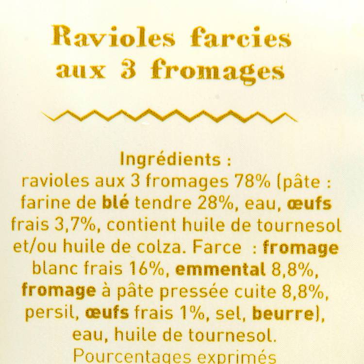Les Ravioles à poêler 3 fromages - 3
