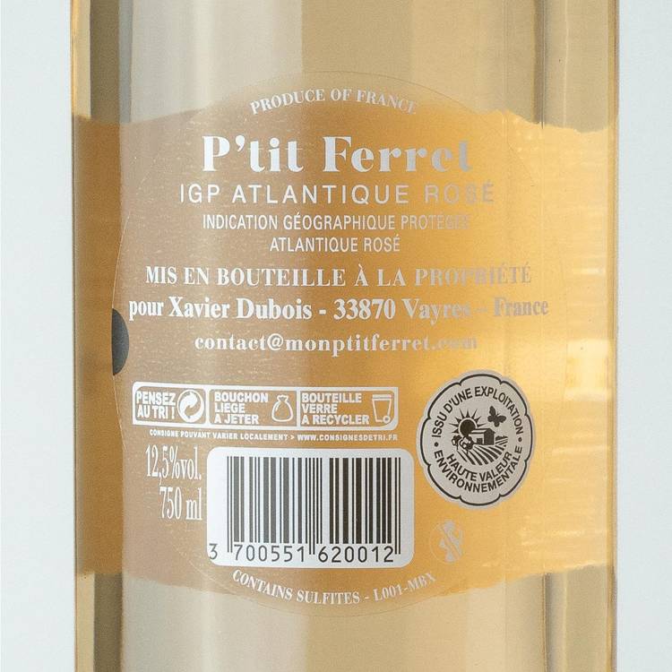 Le Vin rosé "P'tit ferret - Vignobles Dubois - 2022 - 4