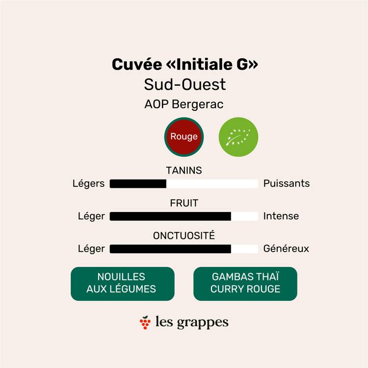 Le Bergerac AOP bio "Initiale G" - 2
