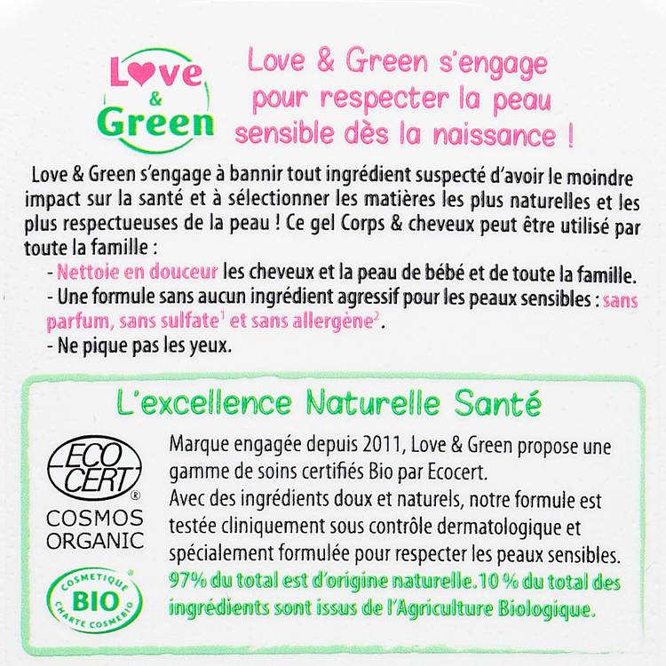 Le Gel douche corps et cheveux "Love&Green" - 2