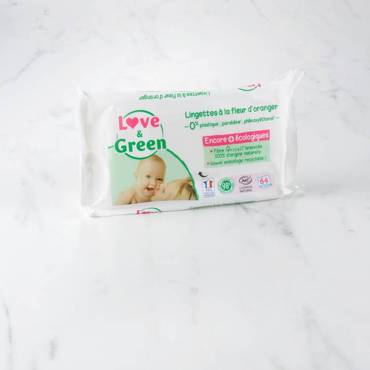 Les Lingettes à la fleur d'oranger "Love&Green"