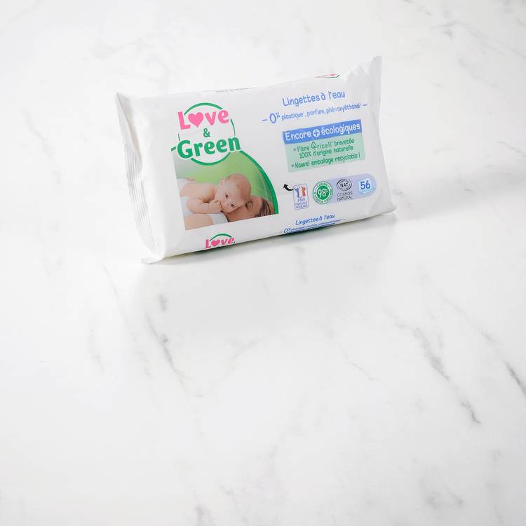 Les Lingettes à l'eau "Love&Green"