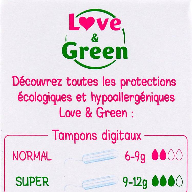 Les Protèges-slips NORMAL "Love&Green" - 2