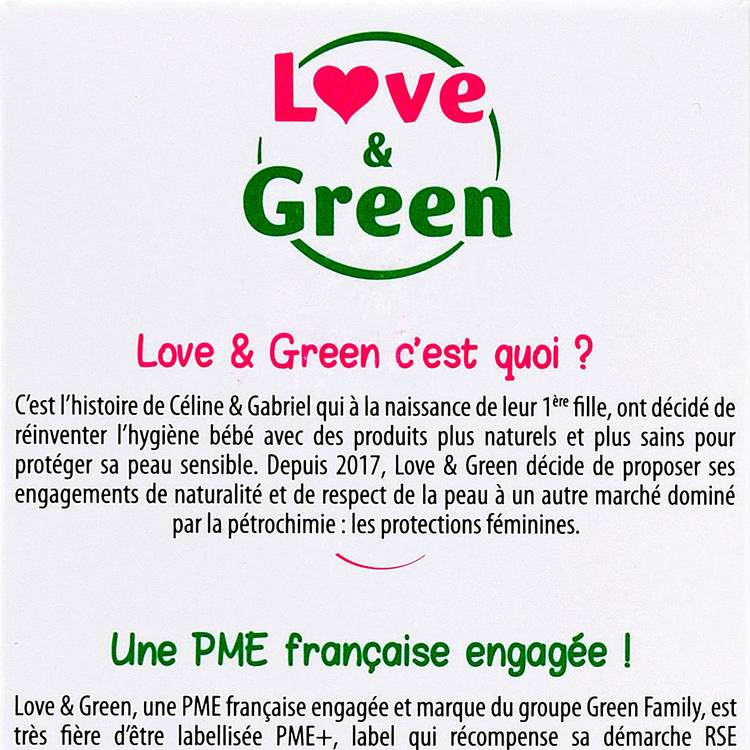 Les Tampons 100% coton BIO avec applicateur NORMAL "Love&Green" - 4