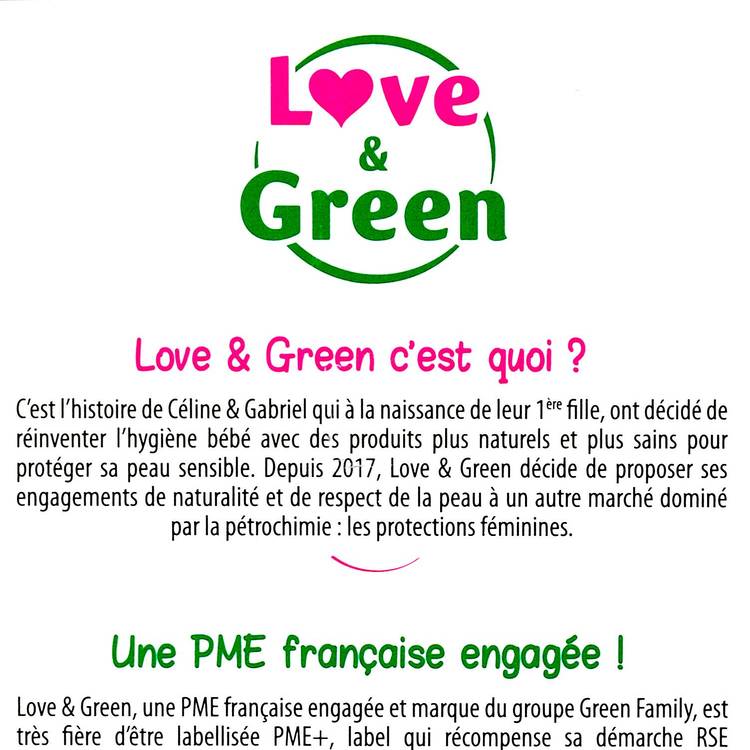 Les Tampons 100% coton BIO avec applicateur SUPER "Love&Green" - 3