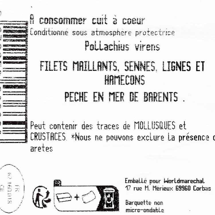 Le Filet de lieu noir sans arrête - 3