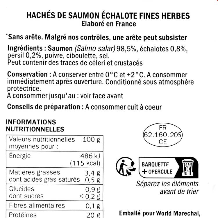 Le Haché de saumon aux echalotes et fines herbes - 3