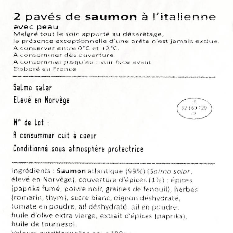 Le Pavé de saumon topping italien - 2
