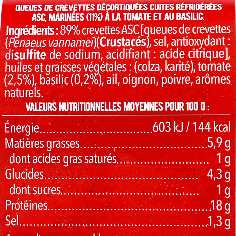Les Crevettes décortiquées ASC aux tomates et basilic - 2