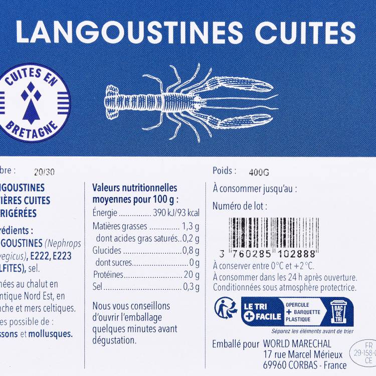 Les Langoustines cuites 20/30 - 3
