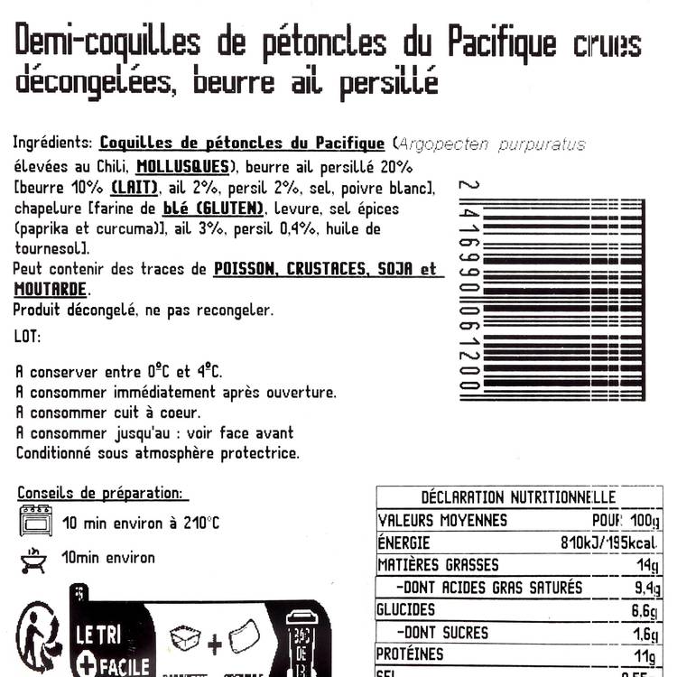 Les Pétoncles à griller au beurre ail et persil - 3