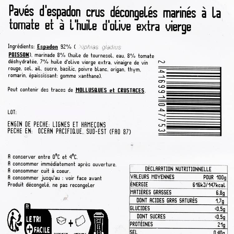 Le Pavé d'espadon mariné à la provençale - 3