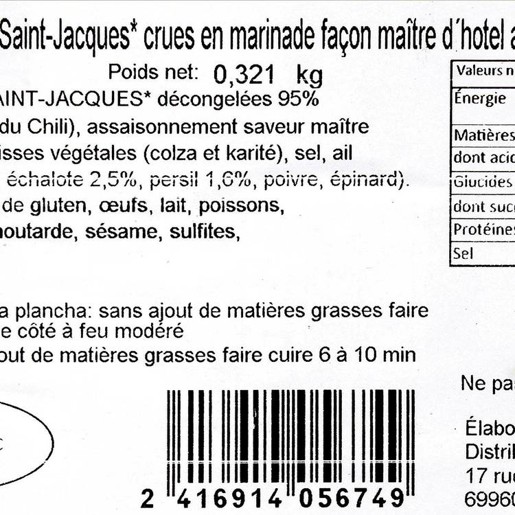 Les Mini brochettes St Jacques Maître d'hôtel 350g - 3