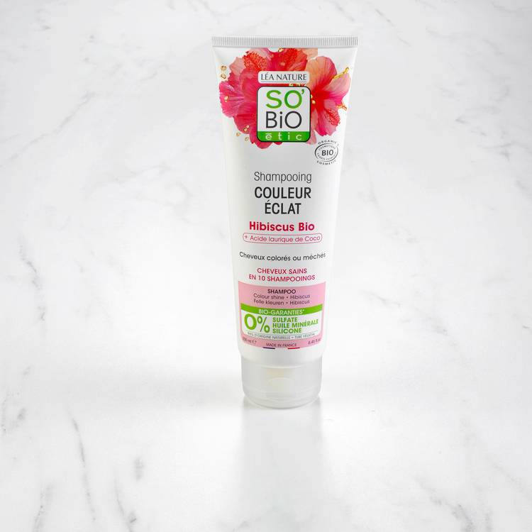 Le Shampoing couleur éclat cheveux colorés à l'hibiscus "So'Bio Etic"