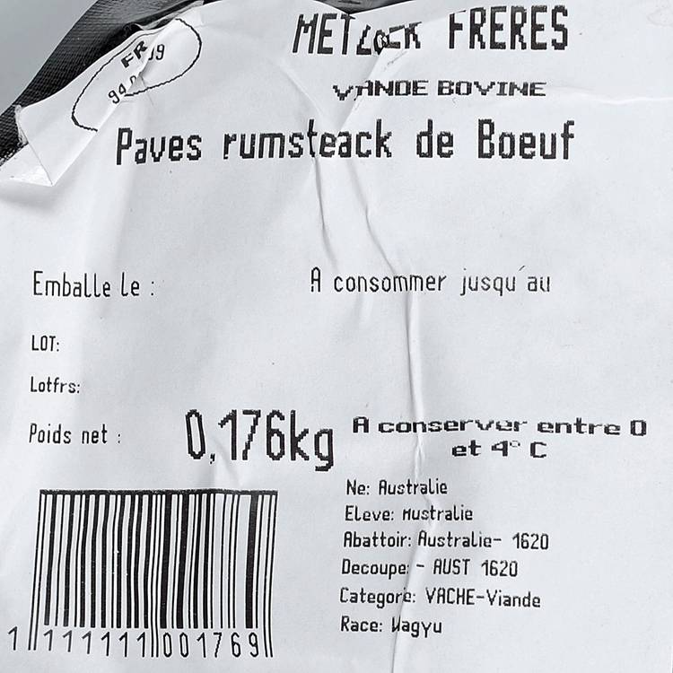 Le Pavé de Rumsteak*** Wagyu Australie - Metzger Sélection - 2