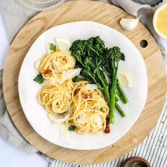 Les Pâtes au brocoli Bimi et citron