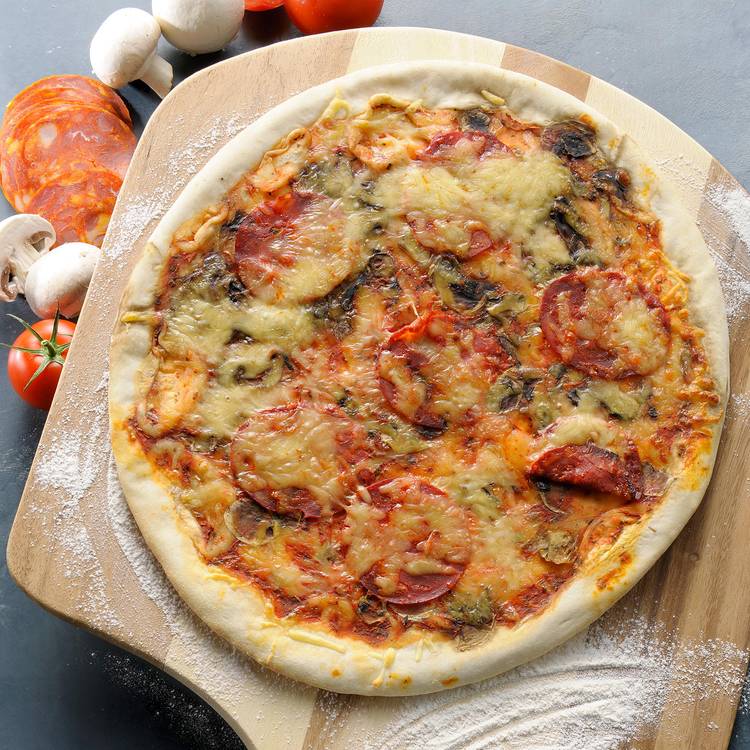 La Pizza fraîche champignons - chorizo