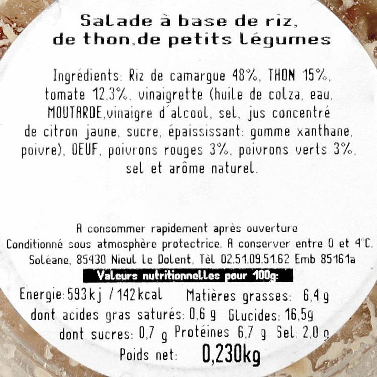 La Salade niçoise au thon 230g - 3