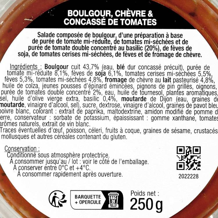 Le Boulgour fin, chèvre et concassé de tomates 250g - 3