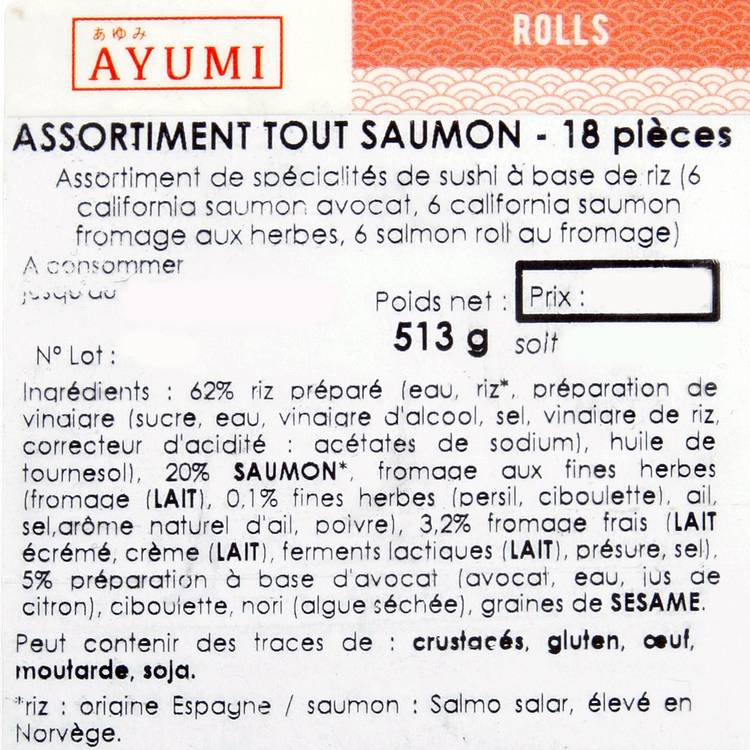 L'Assortiment tout saumon par 18 pièces - 2