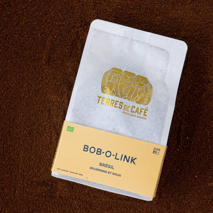 Le Café bob-o-Link jaune BIO du Brésil - café moulu en paquet de 250g