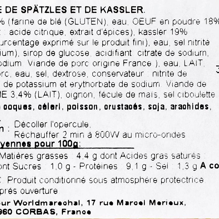 Le Kassler et spaetzles sauce carbonara - 3
