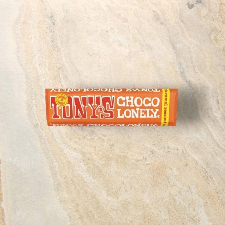 La Barre de chocolat au lait aux éclats de caramel et sel de mer "Tony's"