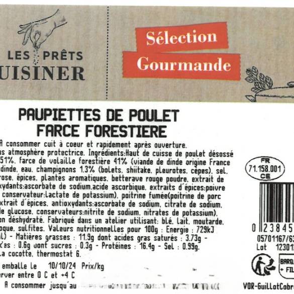 Les Paupiettes de poulet forestières - 3