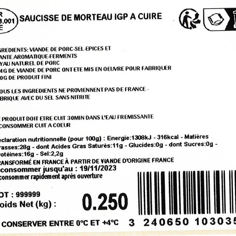 Les Saucisses de Morteau IGP - 2