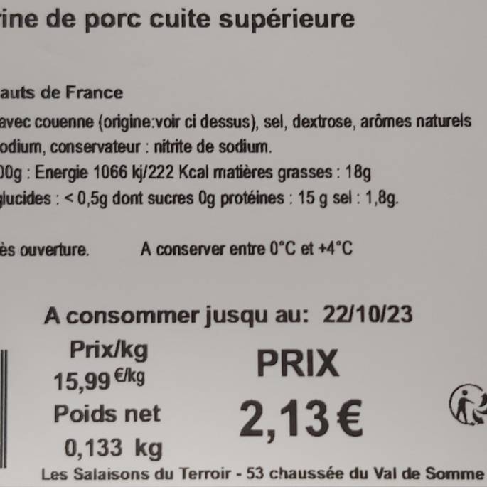 La Poitrine de porc plate cuite - 3