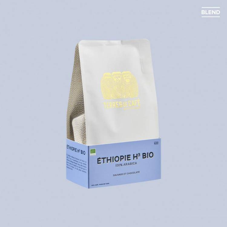 Le Mélange H3 BIO d'Ethiopie - café grain en paquet de 250g - 2