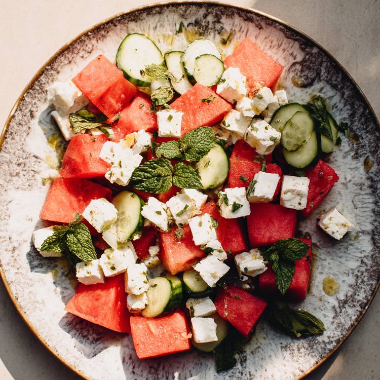 La Salade de pastèque feta