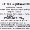 Les Dattes denoyautées  BIO