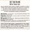 Le Riz thaï blanc BIO