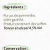 Le Cidre Brut BIO