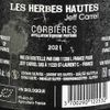 Le Vin Rouge "Herbes Hautes" Corbières BIO et AOP