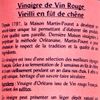 Le Vinaigre d'Orléans de vin rouge vieilli 12 mois "Martin Pouret"