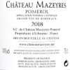Le Vin Rouge "Pomerol" Chateau Mazeyre AOP
