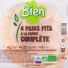 Les Pains pita à la farine complète "Bien"