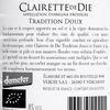 Le Vin pétillant Clairette de Die Tradition AOP BIO