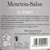 Le Vin blanc "Salon domaine Jesmet" Menetou AOC