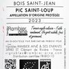 Le Vin rouge "Bois St Jean" Pic St Loup BIO AOP