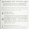 Le Vin rouge "Beaumes de Venise" Les Dentelles en Armoiries AOP