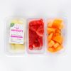 Les melons et pastèque en cubes